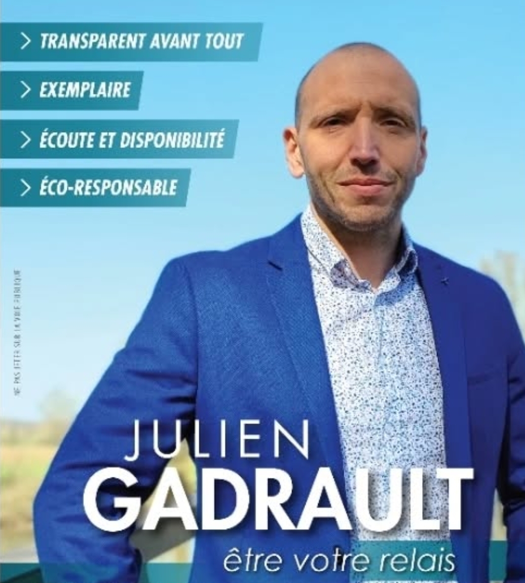 Julien Gadrault, candidat aux élections municipales de Neuville-sur-Sarthe